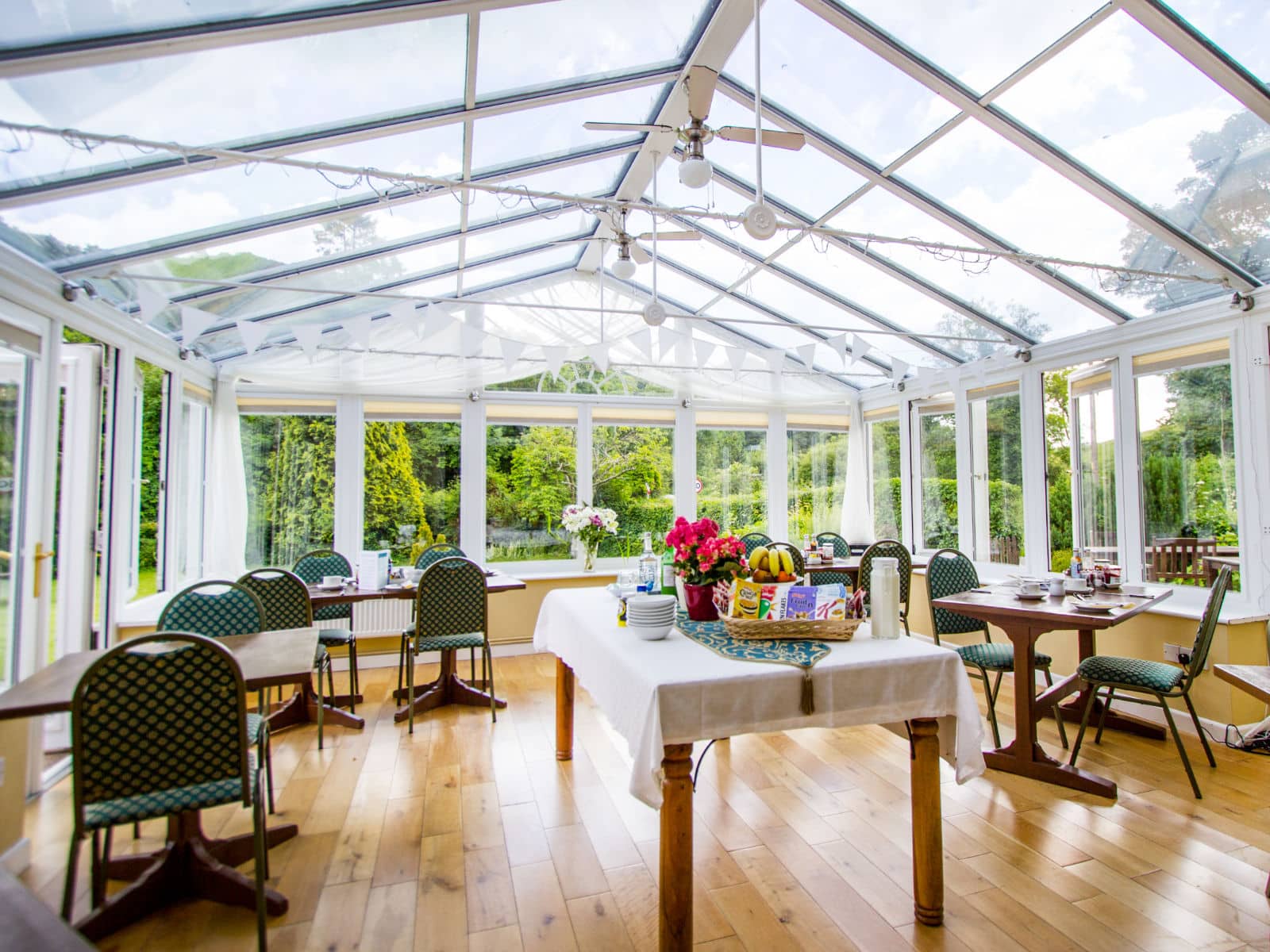 The conservatory at Polraen Country House